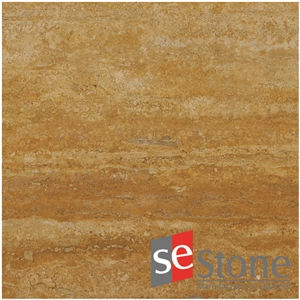 Yellow Cc Travertine Slabs & Tiles, Turkey Yellow Travertine