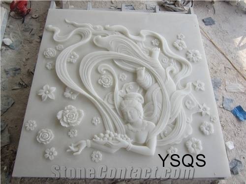 Hunan White Marble Religious Stone Relief Carving
