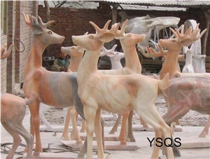 Life Size Animal Deer Marble Sculptures