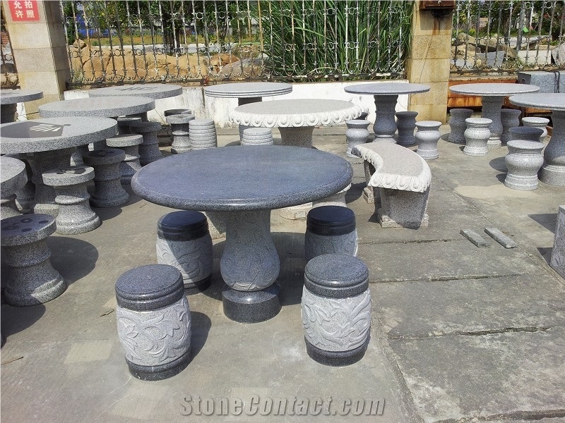G654 Granite Bench & Table, Granite Table Set