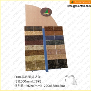E004 Metal Wall Tile Display Shelves for Stone