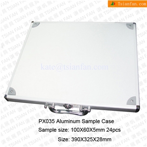 Px035 Customized Slivery Aluminum Box to Hold Stone Tiles