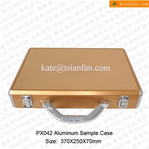 Px042 Golden Yellow Aluminum Stone Sample Case