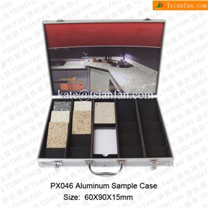 Px046 Aluminum Sample Box Sample Case Of Quartz Stone