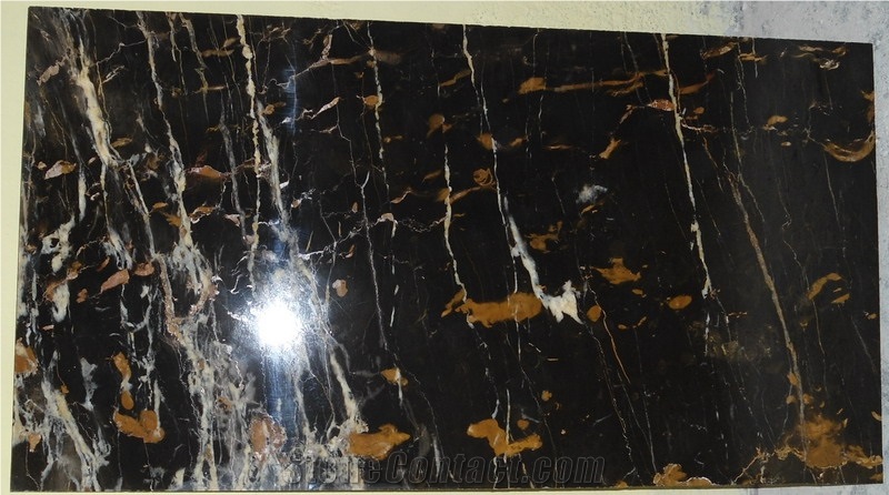 Black & Gold Marble Tiles, Pakistan Black Marble