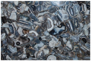 Gray Agate Semiprecious Stone Tiles & Slabs