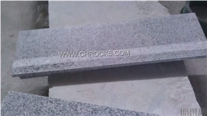 China Bianco Sardo Granite Stairs Treads, Light Granite G640 Granite White Steps,Stairs,Staircase Polished with Flamed Anti Slip