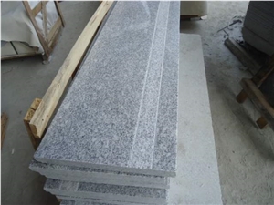 China Light Grey Granite G602 Stairs / Steps/ Staircase with Anti-Slip, Grey Light Granite Stairs / Step with Flamed Anti-Slip