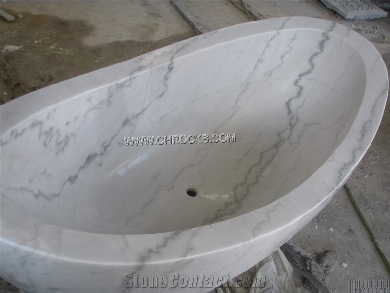 China Moon White Marble Bathtub,China Carrara White Marble,China Guangxi White Marble Bath Tub