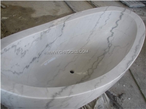China Moon White Marble Bathtub,China Carrara White Marble,China Guangxi White Marble Bath Tub