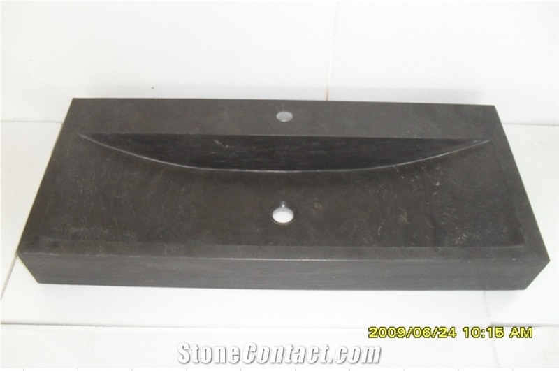 Black Limestone Wash Basin &Sink