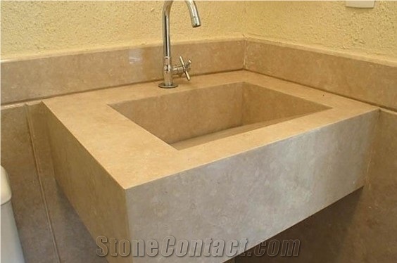 Botticino Classico Marble Basins Bathroom Custom Sink