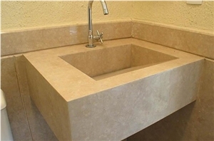 Botticino Classico Marble Basins Bathroom Custom Sink