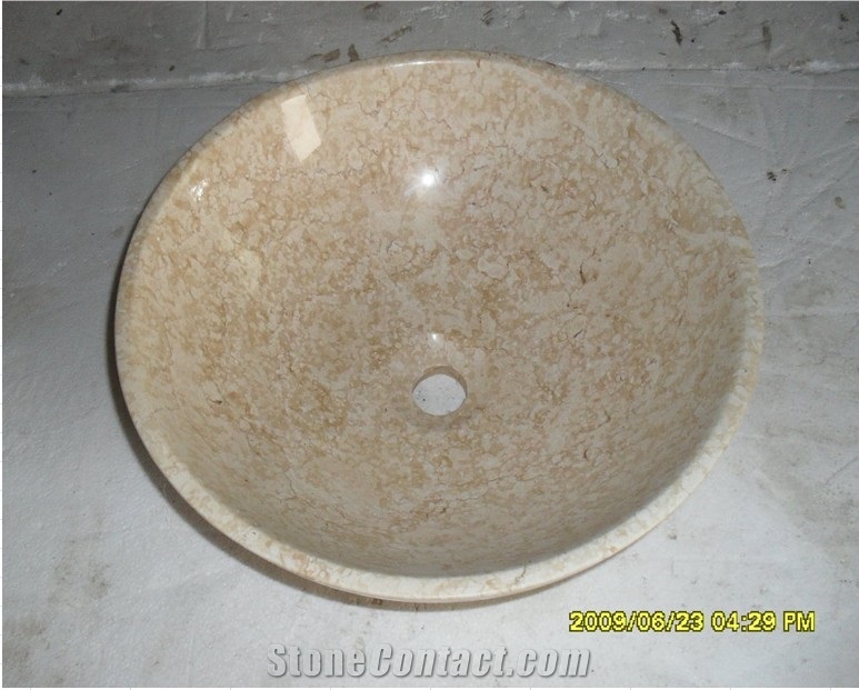 Egypt Cream Marble Sink,Wash Basins
