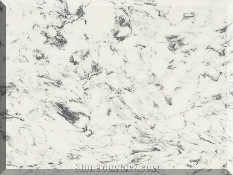 Carrara White Artificial Stone for Kitchentop