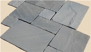 Grey Sandstone Paving Slabs & Tiles, India Grey Sandstone