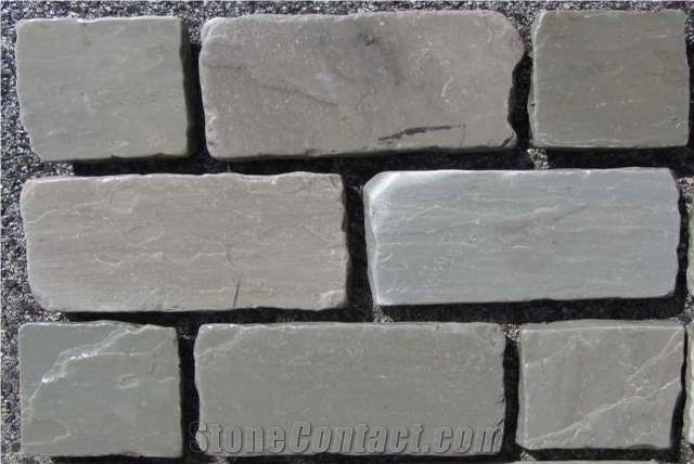 Kandla Grey Sandstone Cobbles, Grey Sandstone Cobbles, Indian Grey Sandstone Cobbles