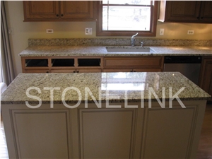 Giallo Ornamental Granite Kitchen Top, Countertop, Giallo Ornamental Yellow Granite Kitchen Top