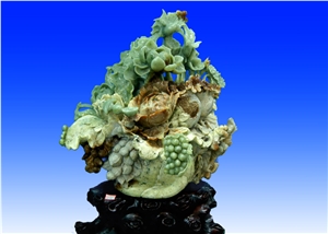 China Jade-Carving, China Green Jade Sculptures-He He Mei Mei Carving Art Works