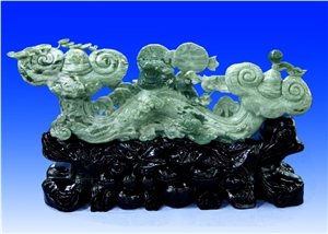 Green Jade-Carvings,China Green Jade Sculptures Carving Art Works