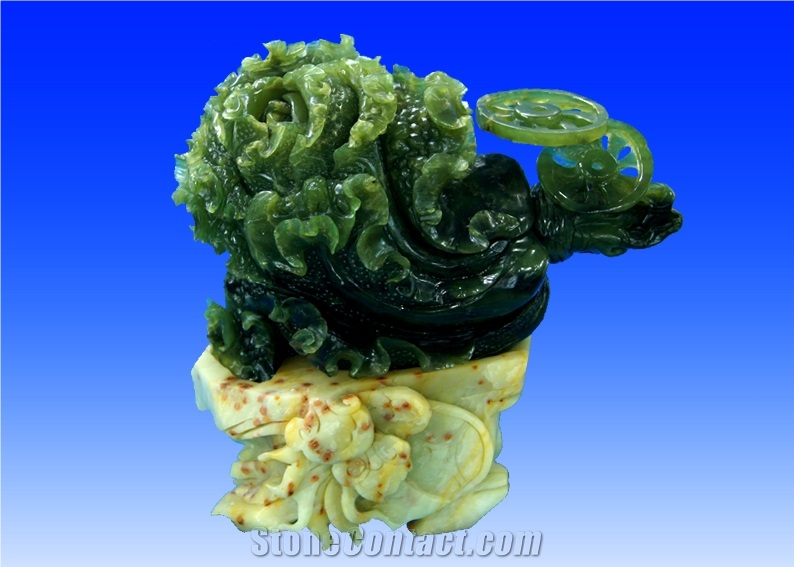 Green Jade-Carvings,China Green Jade Sculptures Creative Works