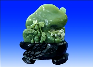 Green Jade-Carvings,China Green Jade Sculptures