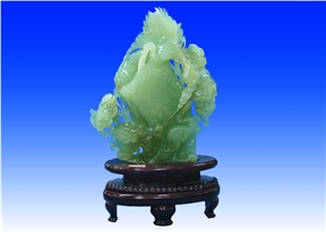 Green Jade-Carvings,China Green Jade Sculptures- Song He Yan Nian, Jade-Carvings- Song He Yan Nian Art Works