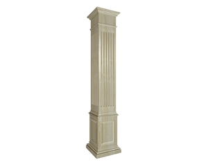 beige marble round column, square column