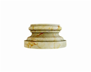 beige marble square column, column tops,bases