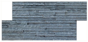 Cheap Absolutely Black Slate Ledge Stone Veneers / Cultures Stone / Interior Wall Cladding Decoration Panels