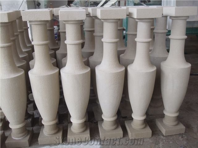 China Beige Sandstone Balustrade & Railing