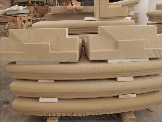 china beige ,yellow sandstone for garden wall, paver