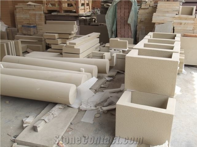 china beige ,yellow sandstone for garden wall, paver