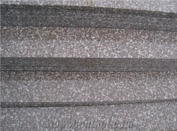 China G664 Violet Granite Luoyuan Red Steps / Stair Treads / Stair Riser