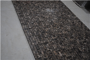 Dark Brown Emperador Marble Mosaic Pattern for Wall Covering