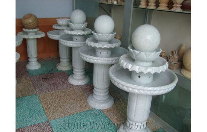 G603 Grey Granite Carved Rolling Sphere Balls Fountain Fortune Ball Fountains Garden Fountains