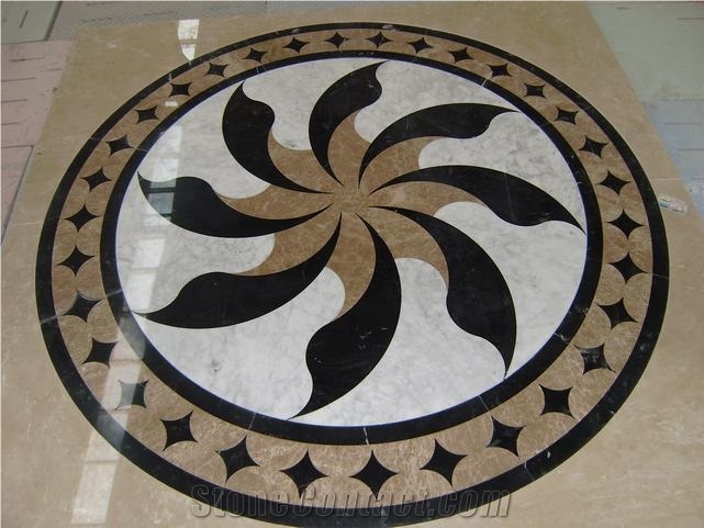 Mosaic Medallion for Floor, Bathroom