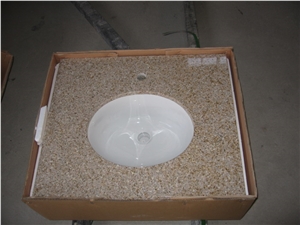 Natural Cheap G682 Sunset Yellow Granite Bathroom Vanity Tops Bathroom Countertops