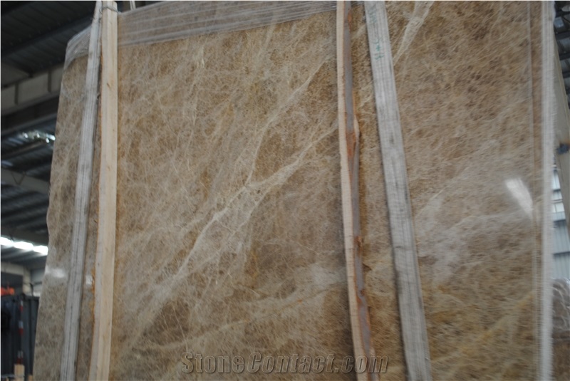 Natural Light Emperador Marble Slabs for Interior Skirting Decoration / Floor Tiles