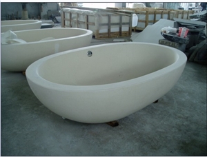 Natural Moca Crema Limestone Carved Bathtubs