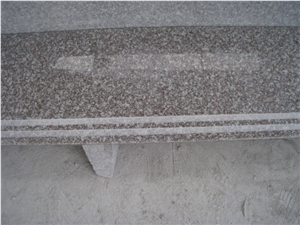 Natural Pink G664 Luoyuan Red Granite Interior Stair Treads Stair Risers