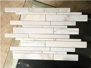 Natural White Marble Chipped Mosaic / Round Mosaic / Square Mosaic / Strips Mosaic / Mosaic Pattern