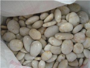 Natural White River Stone Pebbles Polished Pebbles
