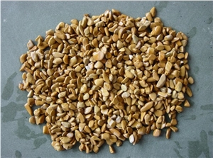 Natural Yellow Machine-Made Tumbled Pebbles Sliced Pebbles Garden Decoration