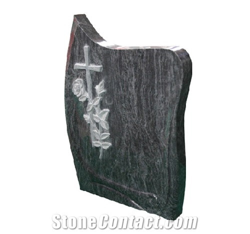 Orion Blue Granite with Dove Carving Headstones / Tombstones/ Monuments