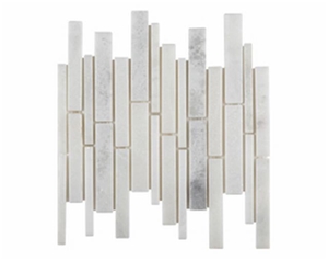Pure White Marble Mosaic,White with Gray Color Mosaic