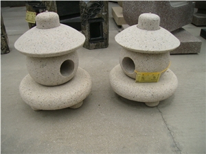 Stone Amps,Garden Lanterns, Garden Lamps, G682 White Granite Garden Lanterns
