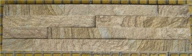 Tiger Skin Yellow Granite Ledge Stone Veneers/ Cultured Stone / Interior Wall Cladding