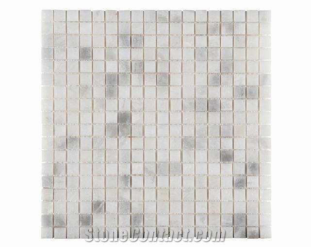 White,Gray, Black Marble Mosaic Tile, for Wall, Flooring, Bathroom