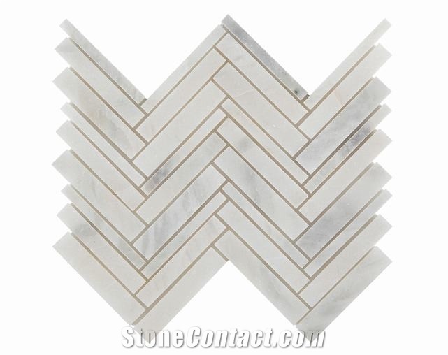 white marble mosaic for flooring, wall, bathroom